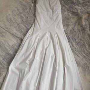 Long white cotton dress